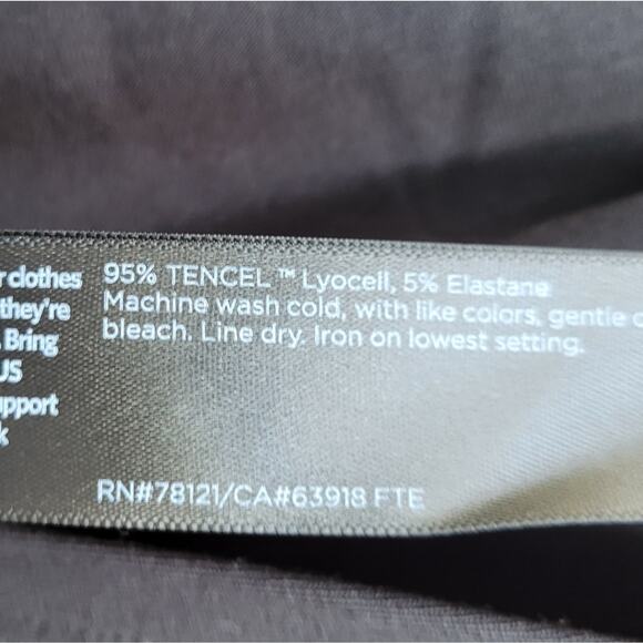 Eileen Fisher Mandarin Collar Long Sleeve Tunic Shirt XS Black - Picture 3 of 6